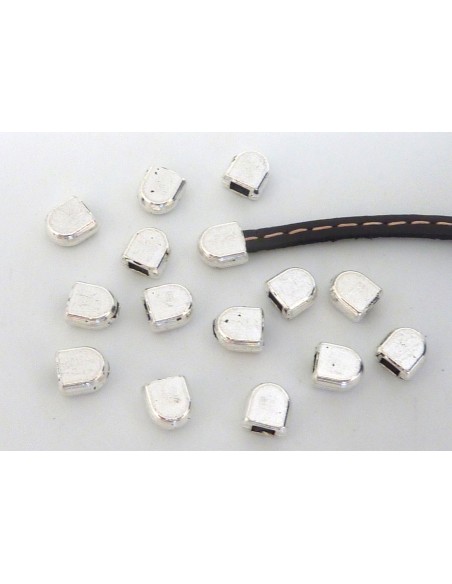 Embouts de finition pour lanière de 3mm métal argenté