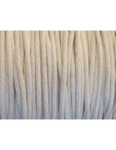 R-10m Fil coton ciré 1mm de couleur blanc