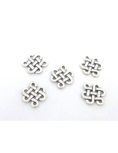 Perle connecteur argenté style celtique