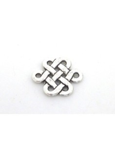 Perle connecteur argenté style celtique 2