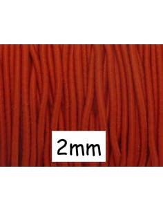 Elastique rond 2mm rouge vif pour masque