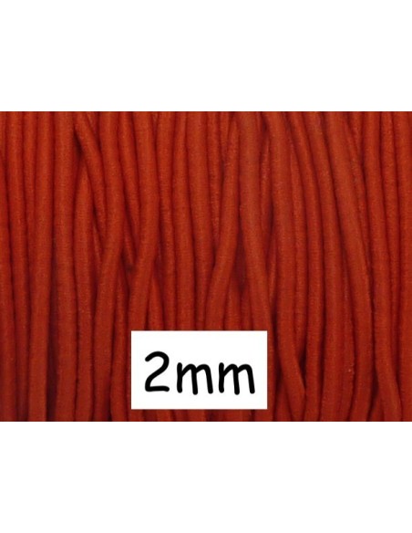 Elastique rond 2mm rouge vif pour masque Elastique rond 2mm rouge vif pour masque