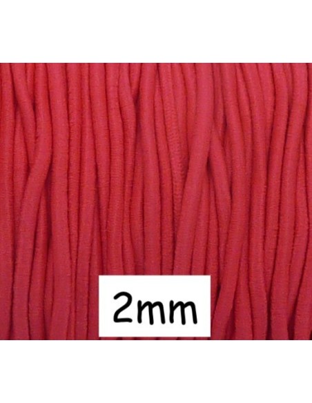 Fil élastique 2mm rose fluo pas cher