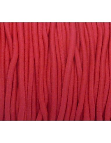 Cordon élastique 2mm rose fluo pas cher