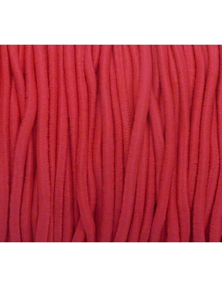 Cordon élastique 2mm rose fluo pas cher