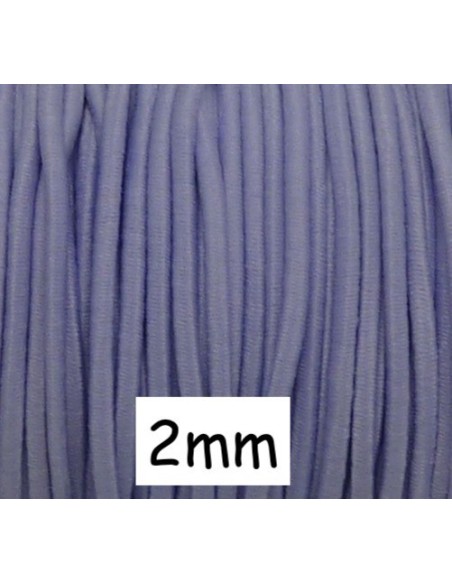 Fil élastique 2mm couleur lavande