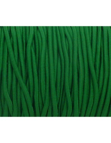R-1m Fil élastique 2mm de couleur vert herbe, vert vif