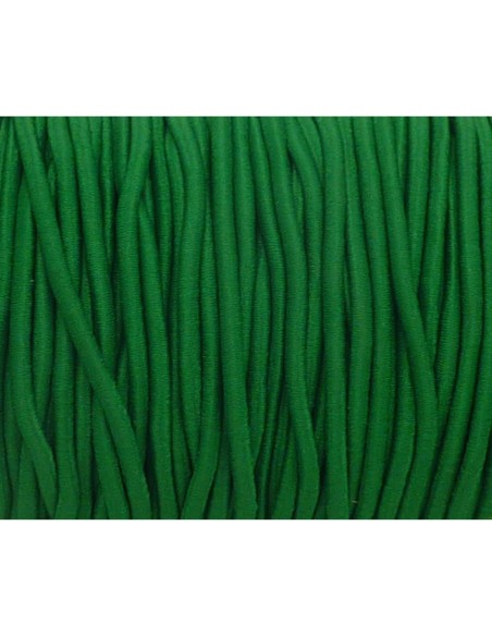 R-1m Fil élastique 2mm de couleur vert herbe, vert vif