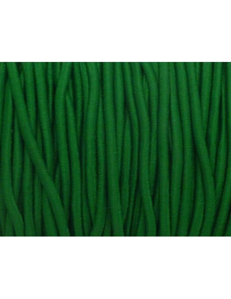 R-1m Fil élastique 2mm de couleur vert herbe, vert vif