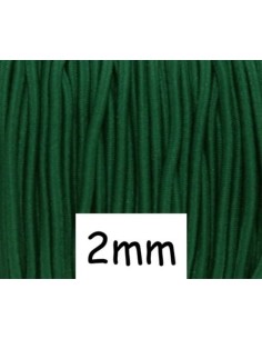 Elastique rond vert bouteille 2mm