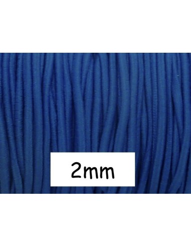 Fil élastique 2mm bleu électrique pas cher