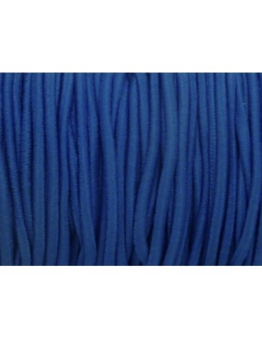 Fil élastique 2mm rond bleu électrique pas cher
