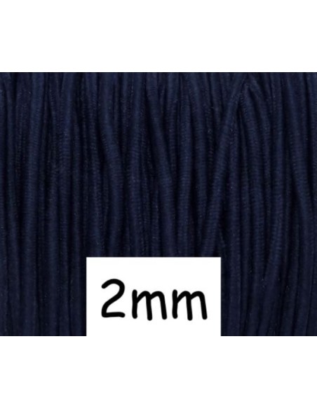 Elastique 2mm pour masque bleu marine