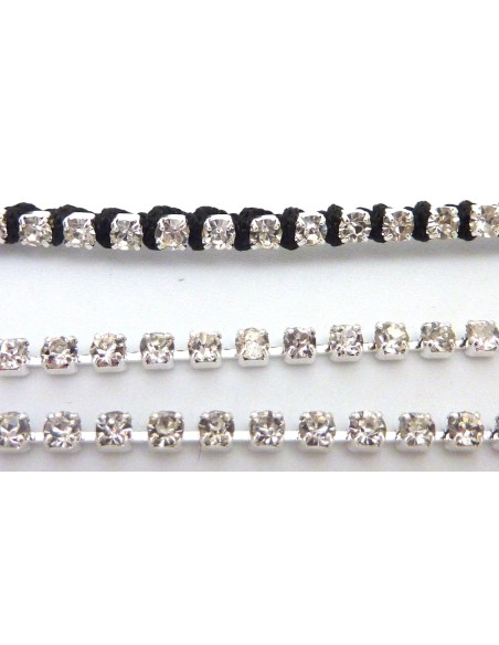 Chainette argenté avec strass