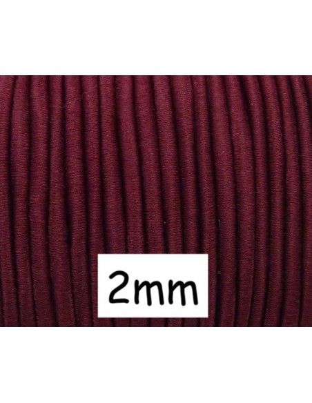 Elastique 2mm rond prune pour masque