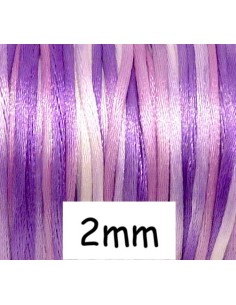 Cordon queue de rat 2mm violet dégradé