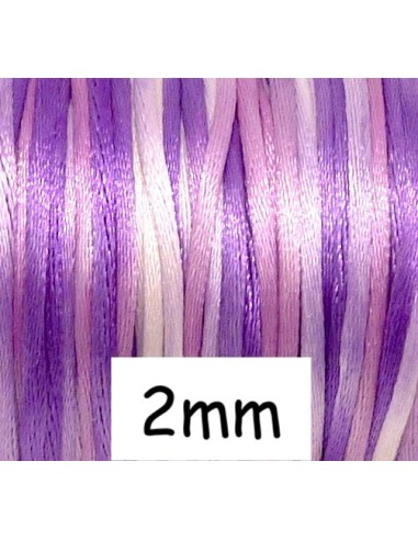 Cordon queue de rat 2mm violet dégradé