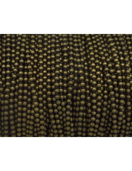 chaînette bille 1,5mm en métal de couleur bronze