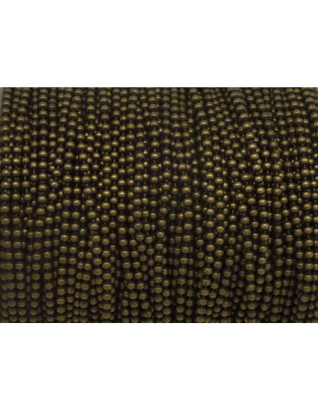 chaînette bille 1,5mm en métal de couleur bronze