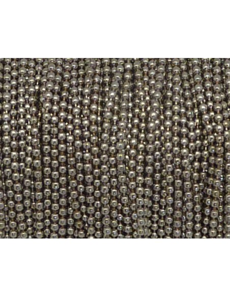 Chaine bille super fine en métal argenté