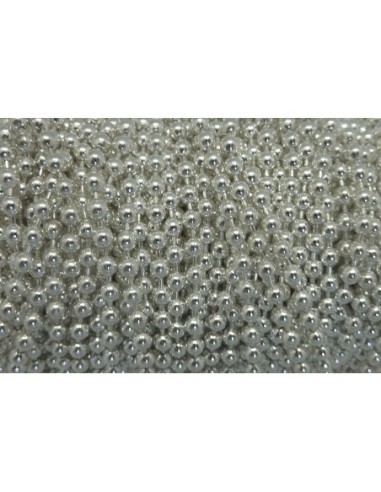 1m de chaînette bille 3,3mm en métal argenté...
