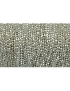 Chaine bille 1,5mm en métal argenté brillant blanc