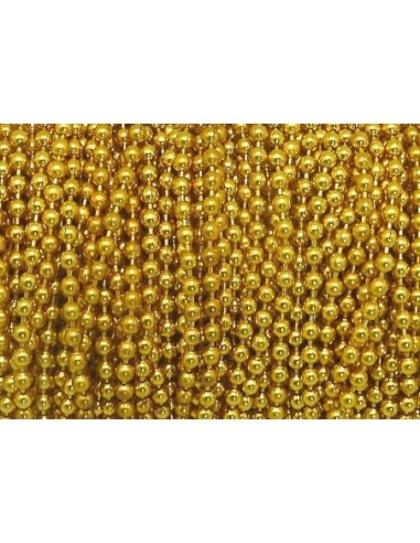R-1m de chaînette bille 2mm en métal doré