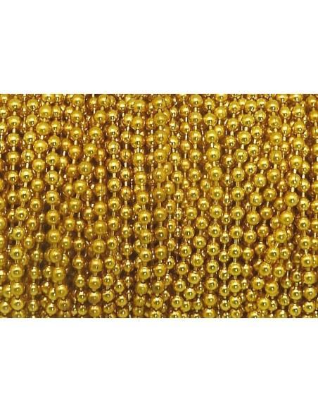 R-1m de chaînette bille 2mm en métal doré