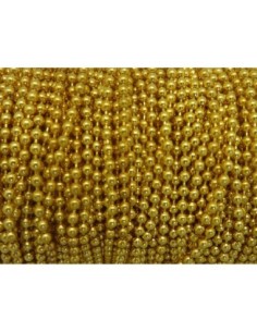R-1m de chaînette bille 2mm en métal doré 2