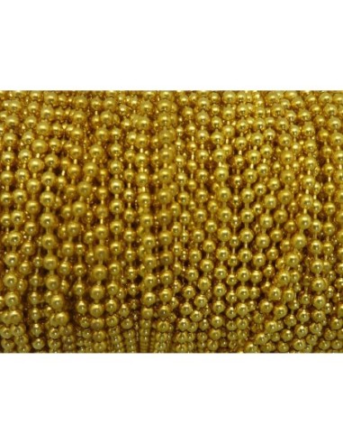 R-1m de chaînette bille 2mm en métal doré