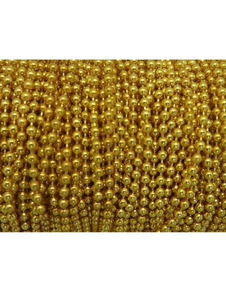 R-1m de chaînette bille 2mm en métal doré