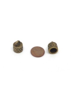 Embout pour cordon de 8mm en métal de couleur bronze 2