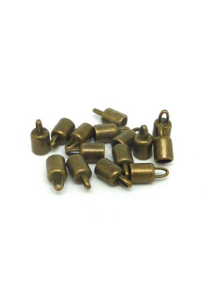 Embout bronze en métal pour cordon de 4,5mm