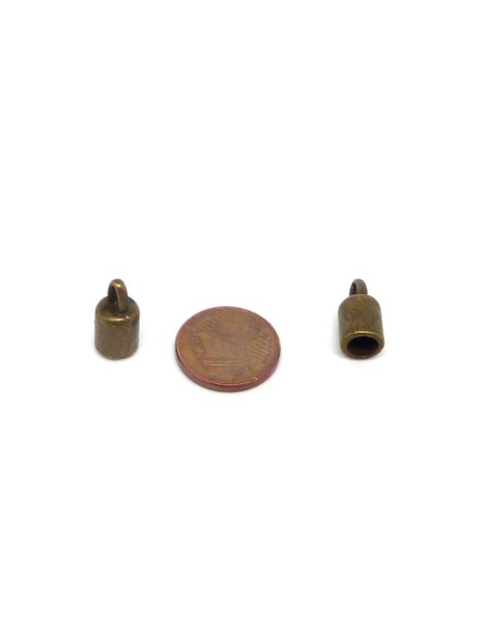 Embout rond bronze pour cordon de 4,5mm