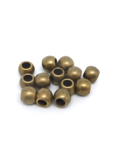 perle en métal de couleur bronze ronde