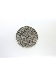 R-Pendentif 52,3mm connecteur estampe filigrane rosace...