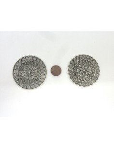 R-Pendentif 52,3mm connecteur estampe filigrane rosace... 2