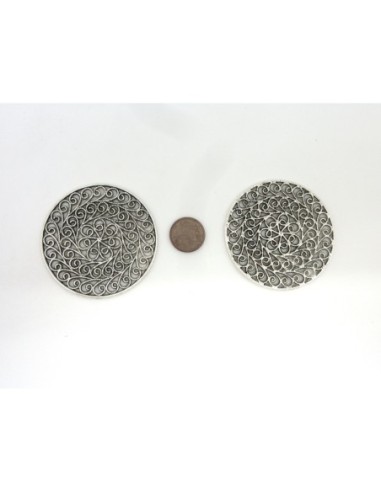 R-Pendentif 52,3mm connecteur estampe filigrane...