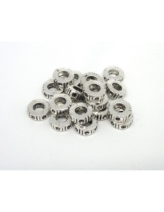 R-10 Perles rondelle 10,2mm à gros trou 5mm en métal...