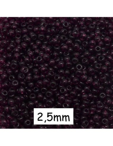 Perle de rocaille violet 2,5mm pour tissage