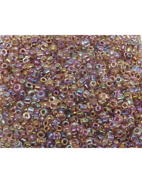 20g de rocaille 2mm de couleur rose dégradé irisé AB en verre