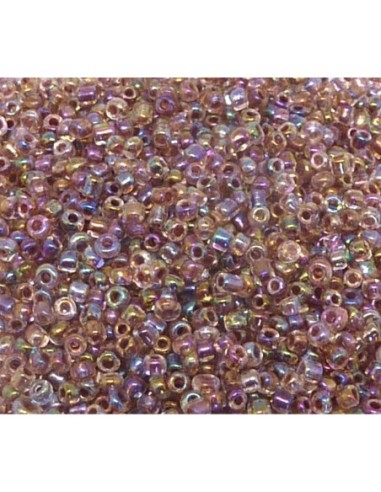 20g de rocaille 2mm de couleur rose dégradé irisé 