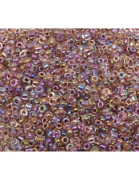 20g de rocaille 2mm de couleur rose dégradé irisé 