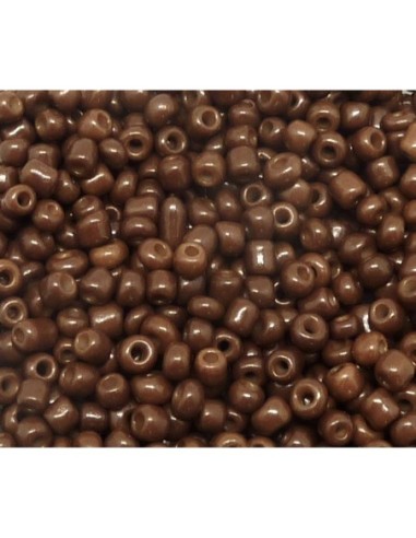 perle de rocaille 3mm de couleur marron chocolat mat en verre