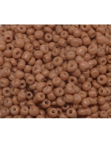 Perle de rocaille marron clair 3mm pour tissage de perles