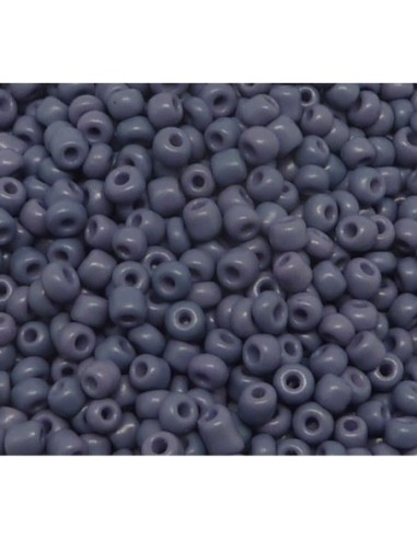 Perle de rocaille 3mm mate bleu lavande gris pour création DIY