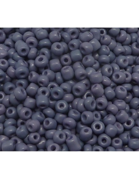 Perle de rocaille 3mm mate bleu lavande gris pour création DIY