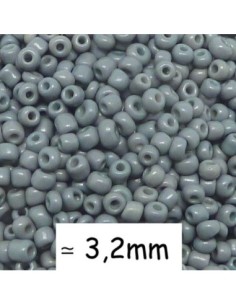Perle rocaille mate gris souris 3mm pour création DIY
