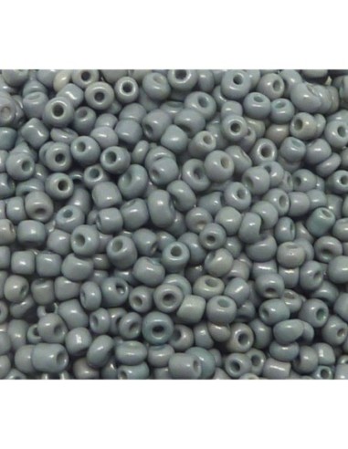 Perle rocaille mate gris souris 3mm pas chère