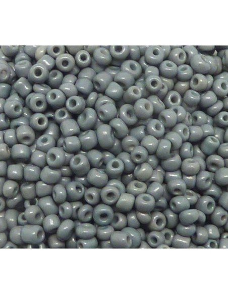 Perle rocaille mate gris souris 3mm pas chère
